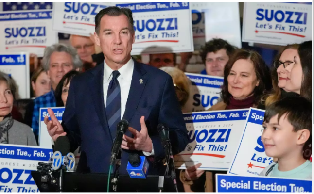  Democrat Tom Suozzi Secures Key Victory in New York House Race, Signaling Democratic Momentum