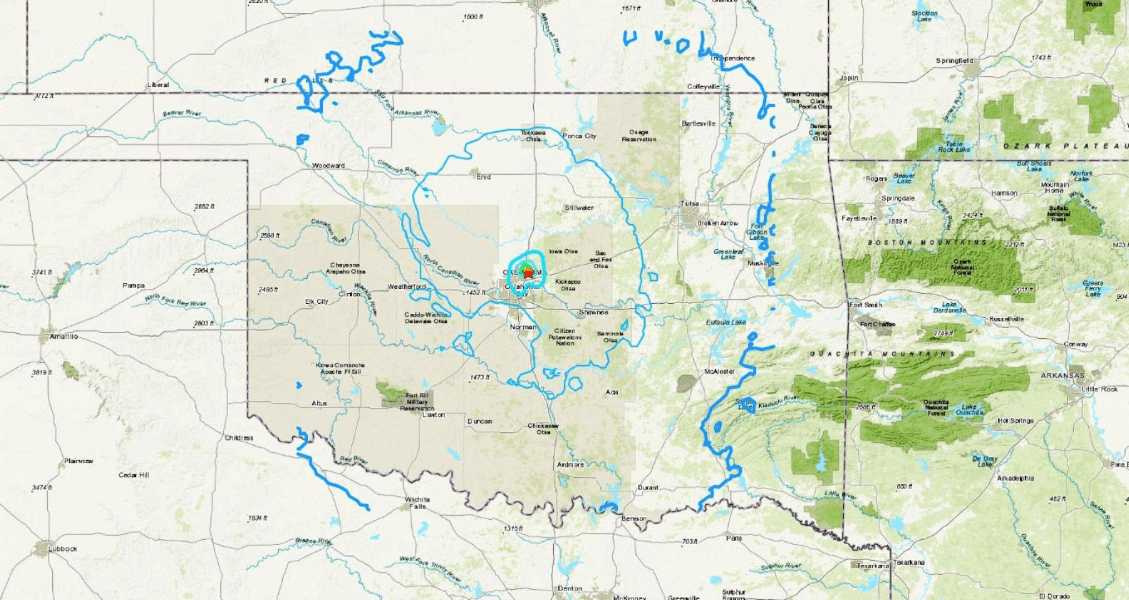 Multiple Earthquakes Recorded Oklahoma City